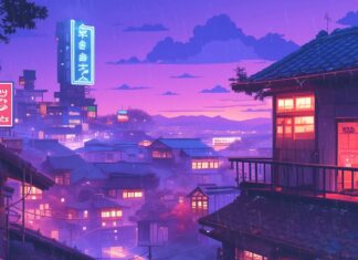 Experience Nostalgic Lofi Hip Hop Beats 📼 1980s & 1990s Japanese Town Ambience 🌆 Lofi Rain Playlist