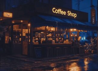 Vintage Lofi Hip Hop Beats 🎧 1980s & 90s Coffee Shop & Osaka Town Ambience 🏮 Lofi Rain Playlist