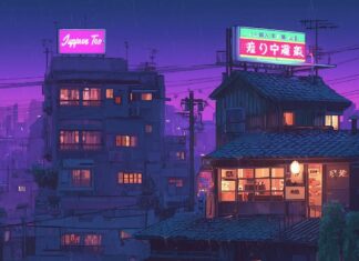 Lofi Hip Hop Beats 🐒 1980s & 90s Vibes & Nostalgic Retro Japanese Town Ambience 🌆 Lofi Rain Playlist